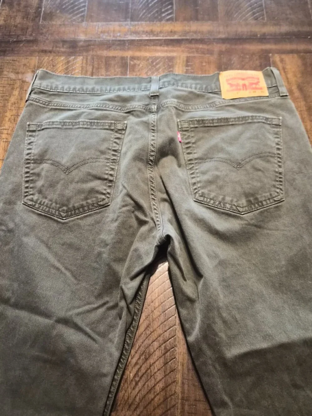 Levis 514 Jeans Mens Size 36x29 Green Regular Fit Straight Leg G764